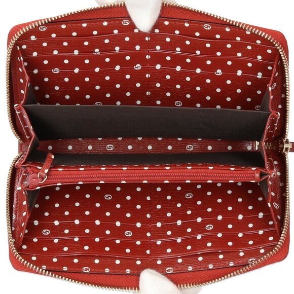 GUCCI Red Leather Wallet - Picture 5 of 8